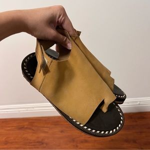 Free People Tan Leather Sandals
